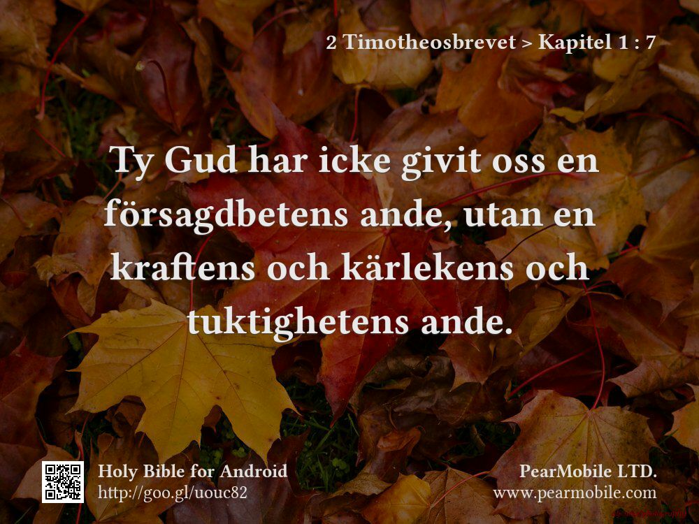 2 Timotheosbrevet, Kapitel 1:7